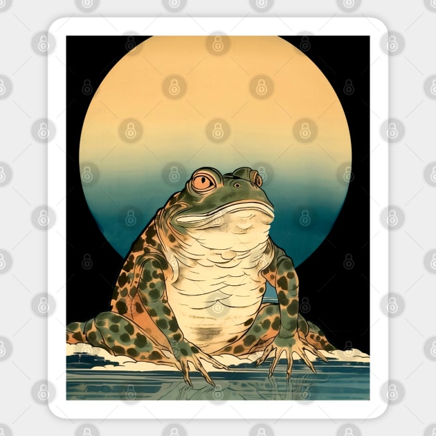 Native American Heritage Month: "The frog does not drink up the pond in which he lives" - Sioux Proverb on a dark (Knocked Out) background Sticker by Puff Sumo